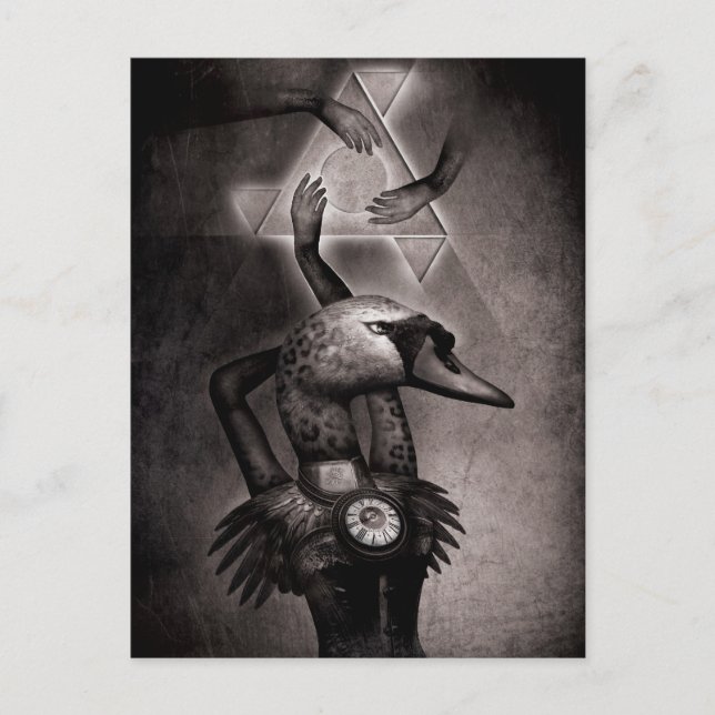 Postal Teoría del cisne negro (Anverso)