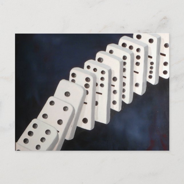 Postal Teoría del dominó (Anverso)