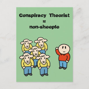Postal Teórico de la conspiración = no borregos