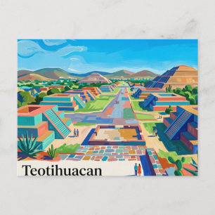 Postal Teotihuacán México