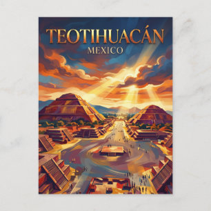 Postal Teotihuacán México