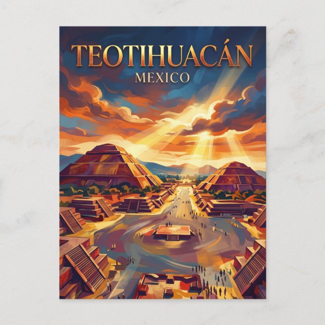 Postal Teotihuacán México (Anverso)