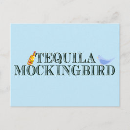 Postal Tequila Mockingbird Funny Book Lover Pun Blue