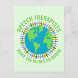 Postal Terapeutas del Habla Hacen que el Mundo Gire Diseñ
