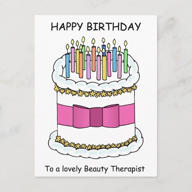 Postal Terapia de Belleza Feliz Cumpleaños (Anverso)