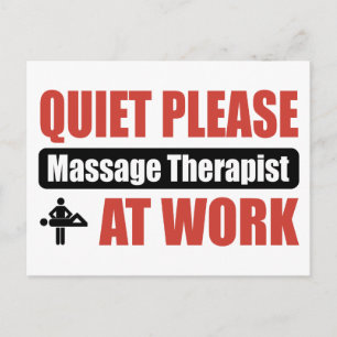 Postal Terapia De Masaje En El Trabajo, Por Favor, Tranqu