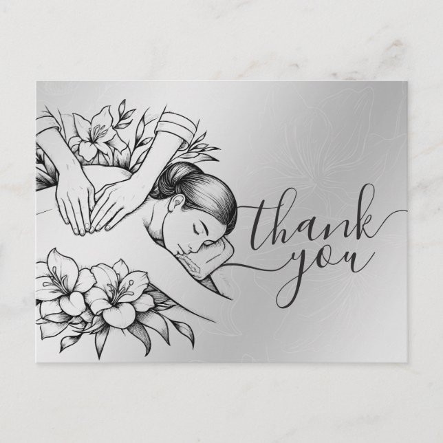 Postal Terapia Masajista Manos Curadoras Energía Spa Well (Anverso)