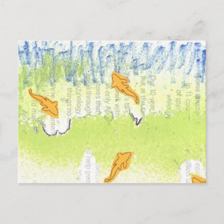 Postal Tercer cumpleaños acuático de Aiden