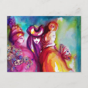 Postal TERCERA MÁSCARA / Mascarada veneciana
