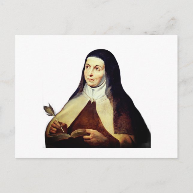 Postal Teresa de Ávila por Rubens (Anverso)