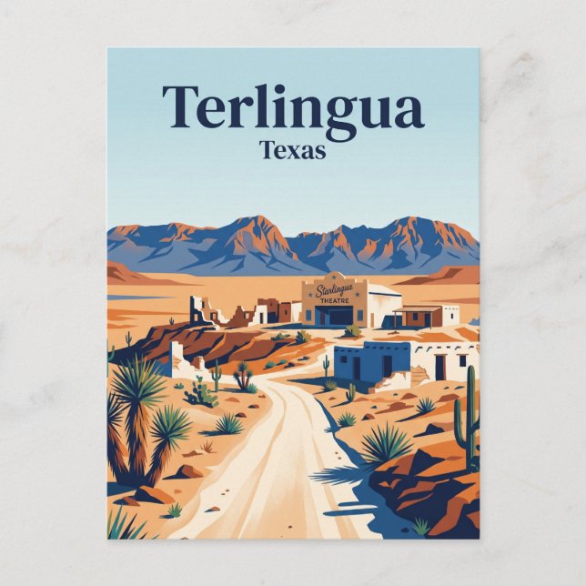 Postal Terlingua EE. UU. (Anverso)
