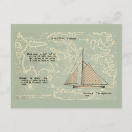 Postal Términos Náuticos del barco de vela