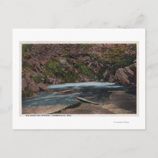 Postal Termopolis, WY - Vista de los manantiales caliente (Anverso)
