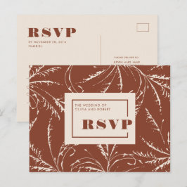 Postal Terracotta Boda Boho Moderno RSVP