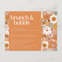 Terracotta Boho Floral Brunch Bubbly Despedida de