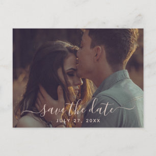 Postal Terracotta Calligraphy Save the Date Boda