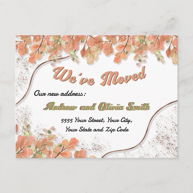 Postal Terracotta Naranja deja rusty dirección de movimie