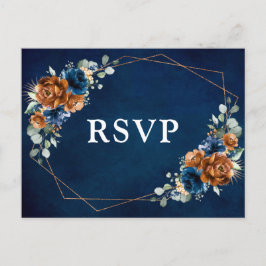 Postal Terracotta Navy Blue Greenerenery Geométrica RSVP