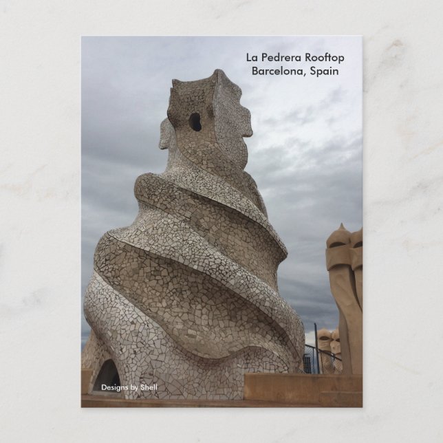 Postal Terraza de La Pedrera Barcelona (Anverso)