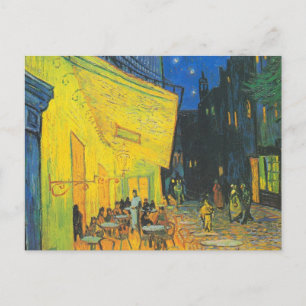 Postal Terraza del Café Van Gogh Escena Callejera Frances
