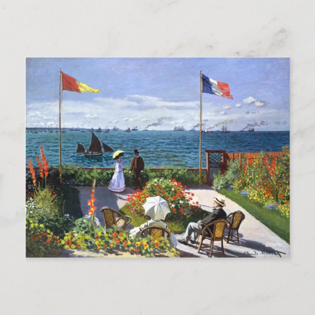 Postal Terraza en Sainte Adresse, Claude Monet (Anverso)