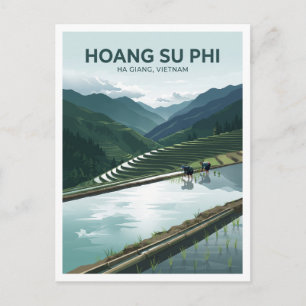 Postal Terrazas de arroz de Hoang Su Phi Vinh Quang Vietn