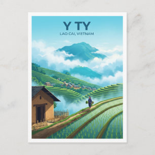 Postal Terrazas de arroz de Y Ty Vietnam