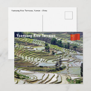 Postal Terrazas de arroz famosas de Yuanyang - Yunnan, Ch