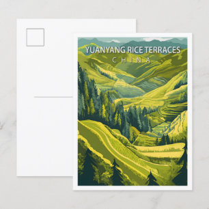 Postal Terrazas de arroz Yuanyang China Viajes