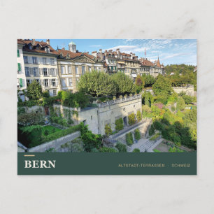 Postal Terrazas de jardines del casco antiguo de Berna