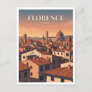 Postal Terrazas de Oltrarno al atardecer Florencia Italia