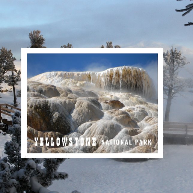 Postal Terrazas de travertino Mammoth Hot Springs (Subido por el creador)