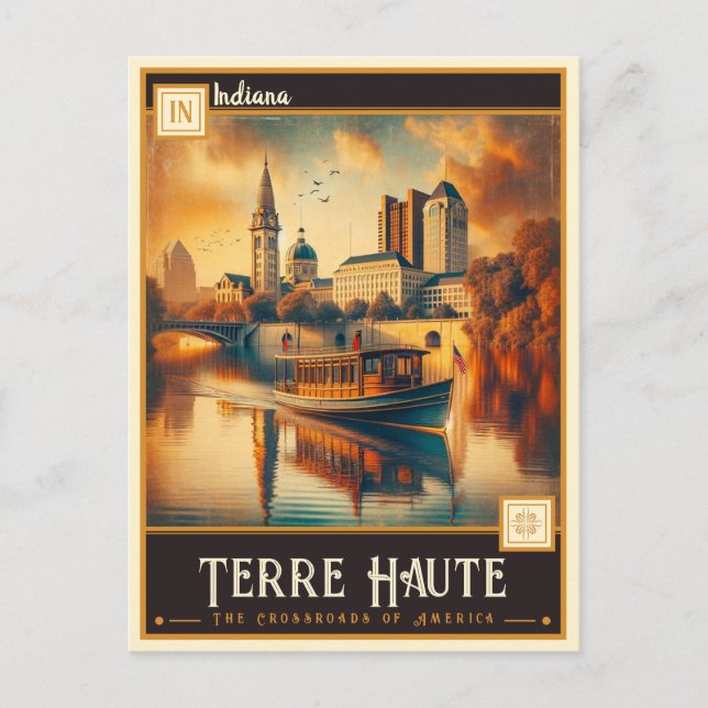 Postal Terre Haute, Indiana | Vintage (Anverso)