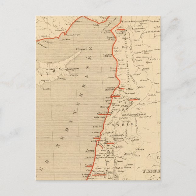 Postal Terre Sainte en 1839 (Anverso)