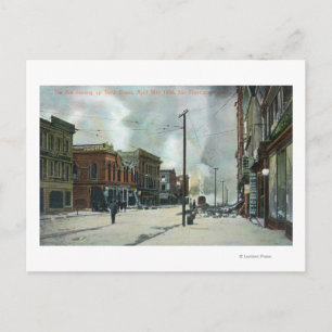 Postal Terremoto de 1906 en la tercera calle del incendio