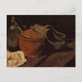 Postal Terrena, botella y troncos, Vincent van Gogh