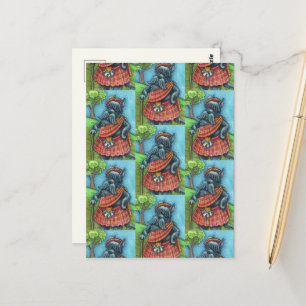 Postal TERRENO SCOTISTA, SCOTTIE PERRO ORGULLO Sporran