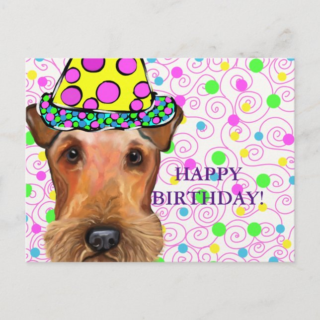 POSTAL TERRIER AIREDALE (Anverso)