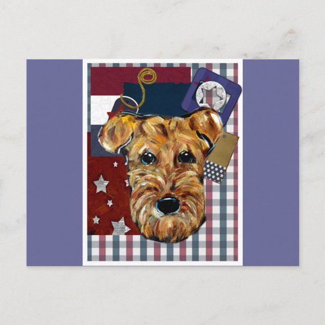POSTAL TERRIER AIREDALE (Anverso)