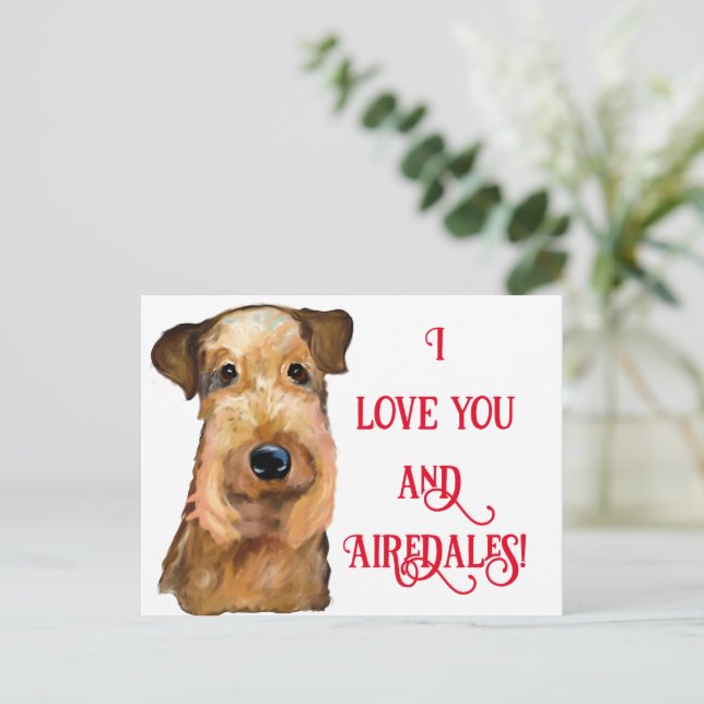 POSTAL TERRIER AIREDALE    (Anverso de pie)