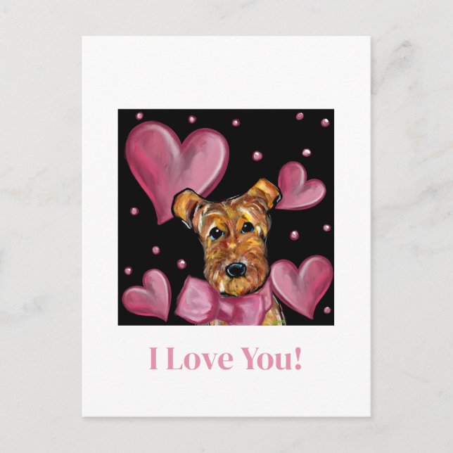 POSTAL TERRIER AIREDALE   (Anverso)