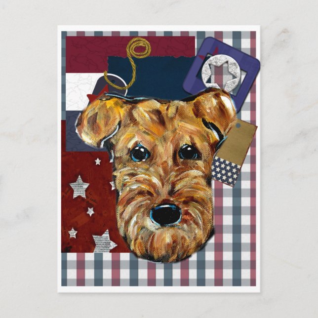 POSTAL TERRIER AIREDALE (Anverso)