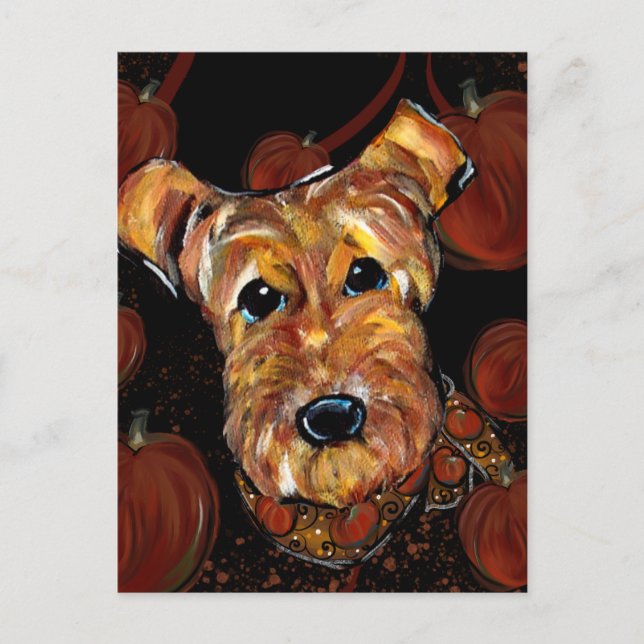 POSTAL TERRIER AIREDALE      (Anverso)