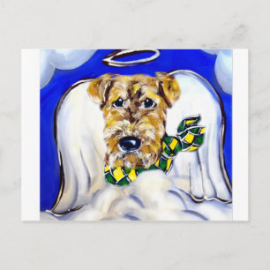 Postal Terrier Airedale Ángel