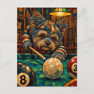 Postal Terrier de Yorkshire, mosaico geométrico