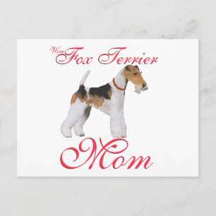 Postal Terrier de zorro de pelo duro Día de la Madre