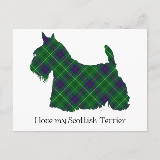 Postal Terrier Escocés Duncan Tartan (Anverso)