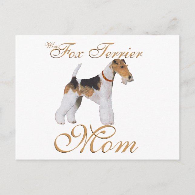 Postal Terrier Fox de Alambre Día de la Madre (Anverso)