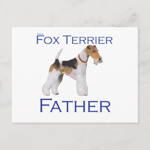 Postal Terrier Fox de Alambre Día del Padre