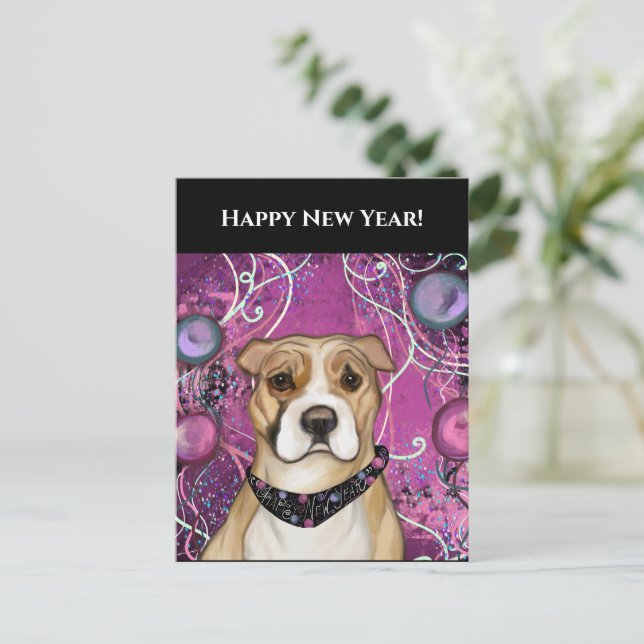 POSTAL TERRIER STAFFORDSHIRE AMERICANO          (Anverso de pie)